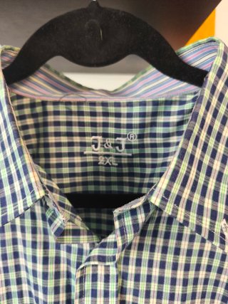 Camisa J&J Cuadros Manga Corta