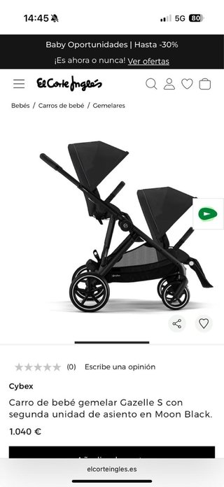 Passeggino gemellare Cybex Gazelle S