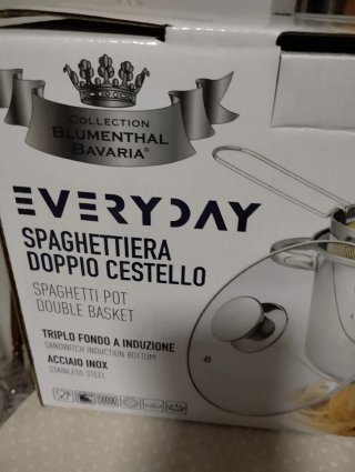 Pentola acciaio con cestello