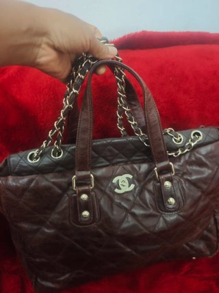 Bolso Chanel Marrón piel suave acolchada