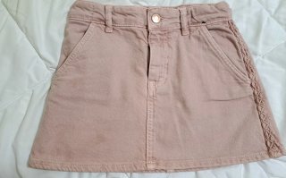 Falda Zara niña rosa empolvado