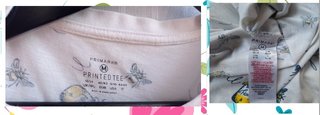 Camiseta Talla 40 42 L G estampado miel y abejas