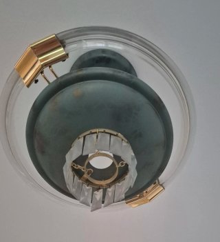 Lámpara de techo salón cristal y metal