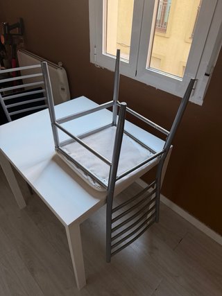 Sillas de cocina metal y tela