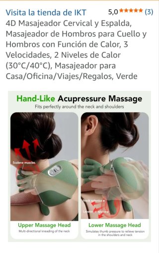 Masajeador cuello y espalda verde