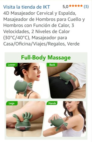 Masajeador cuello y espalda verde
