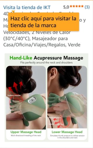 Masajeador cuello y espalda verde
