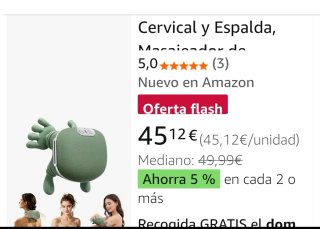 Masajeador cuello y espalda verde