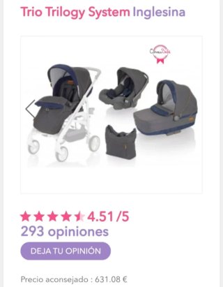 Silla paseo,capazo y maxicosi Trilogy Inglesina