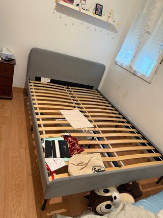 Estructura Cama Ikea Gris Tela