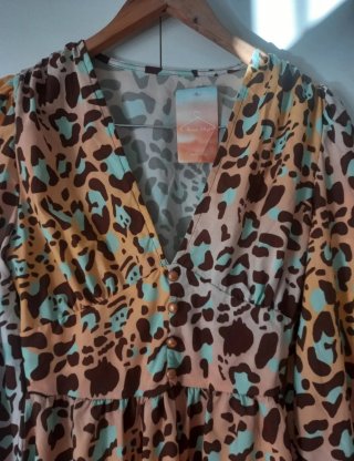 Vestido con estampado leopardo