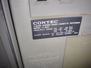 Radio Cassette Contec V-83N Años 80 Vintage