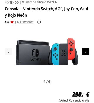 Nintendo Switch Azul y Rojo Neón