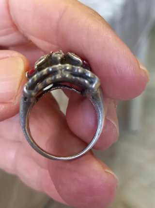 Anello Argento 925 con granati