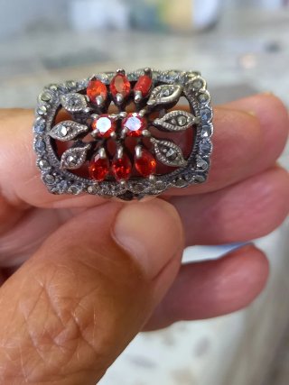 Anello Argento 925 con granati