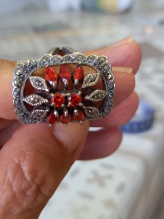 Anello Argento 925 con granati