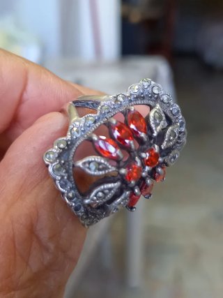 Anello Argento 925 con granati
