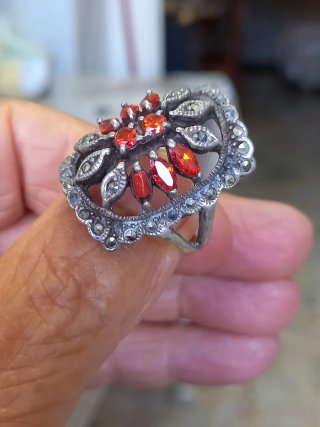 Anello Argento 925 con granati