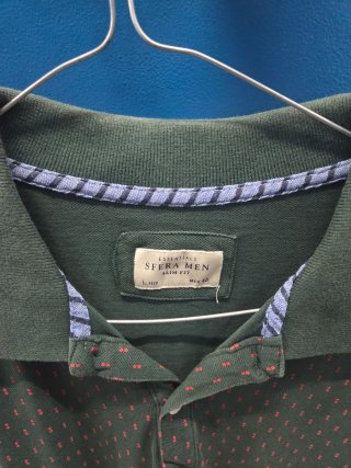 Polo Sfera Verde Estampado Talla L
