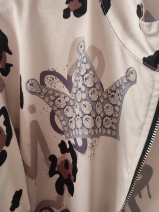 Bomber ligera mujer estampada