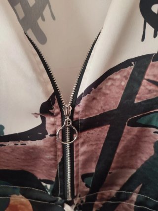 Bomber ligera mujer estampada