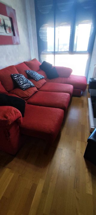 Sofá Chaiselongue Rojo