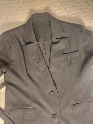 Blazer Shein manga corta gris Talla M