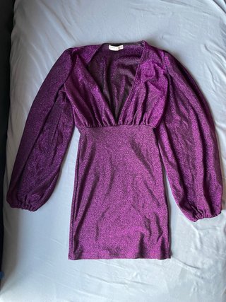 Vestido Fiesta Pull&Bear Morado (XS)