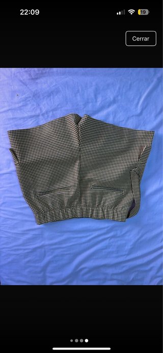 Falda pantalón pata de gallo amarilla y negra