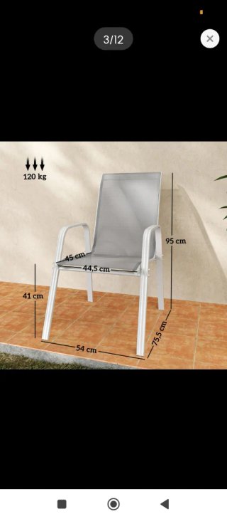 Sillas de jardín apilables (Set de 2)