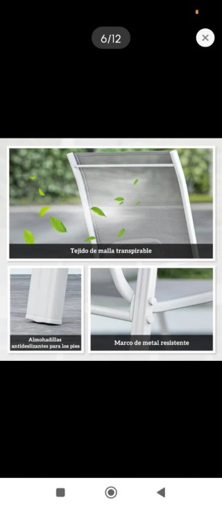 Sillas de jardín apilables (Set de 2)