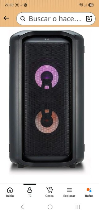 Altavoz Portátil. Potencia: 550 W RMS.