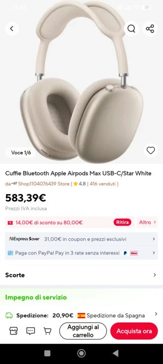 Informazioni su prodotti Marshall, Bose, Apple