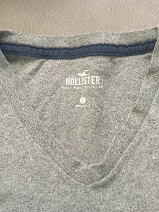 Camiseta Hollister Gris Talla S