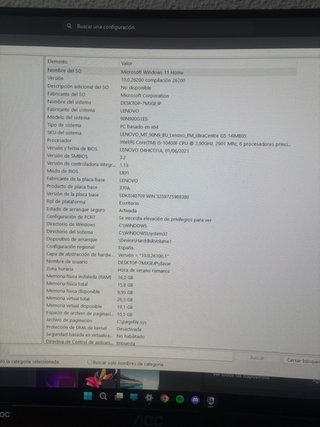 Ordenador Sobremesa Lenovo IdeaCentre G5