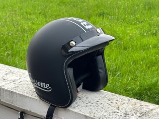 Casco Moto jet Negro mate