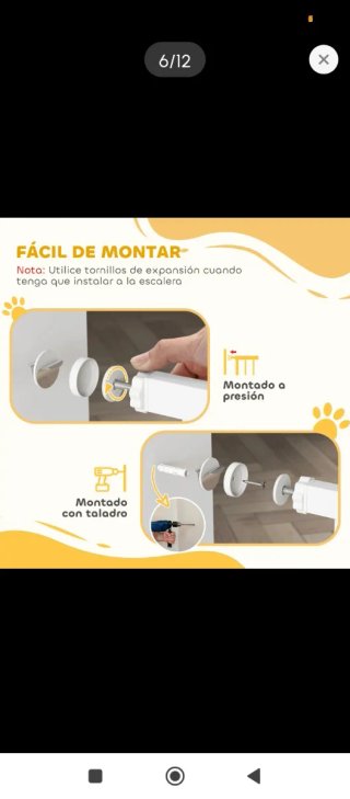 Valla protectora para mascotas blanca