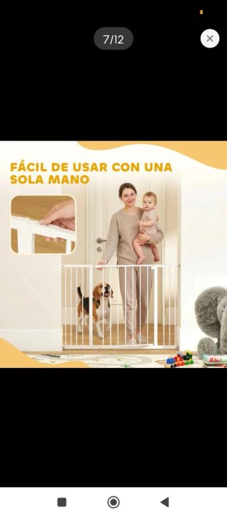 Valla protectora para mascotas blanca