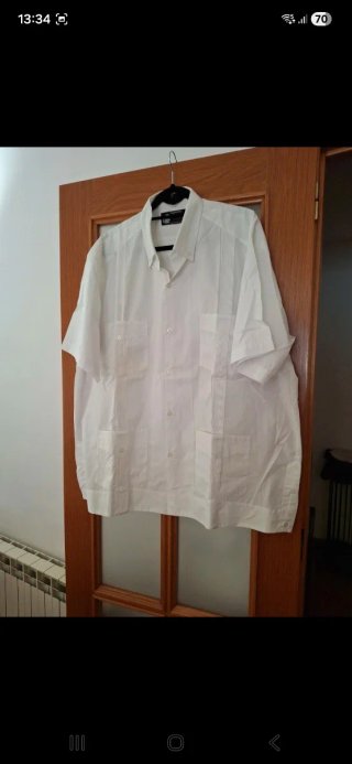 Guayabera Villanueva Blanca Manga Corta