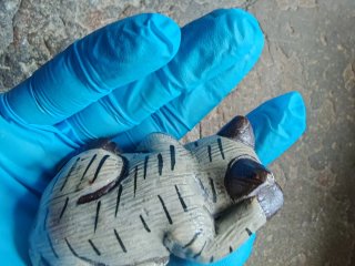 Gato artesanal pintado a mano
