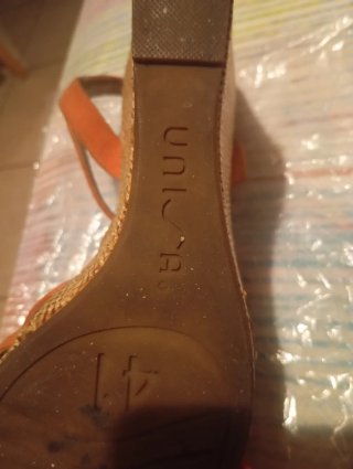 Sandalias Unisa Naranja Cuña