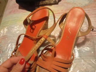 Sandalias Unisa Naranja Cuña
