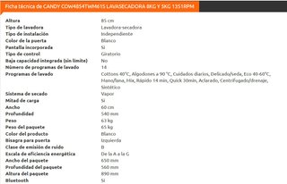 Lavadora Secadora Candy Nueva COW4854TWM6/1-S
