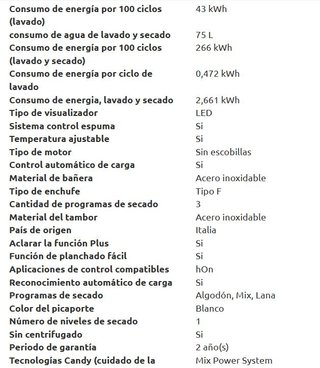 Lavadora Secadora Candy Nueva COW4854TWM6/1-S