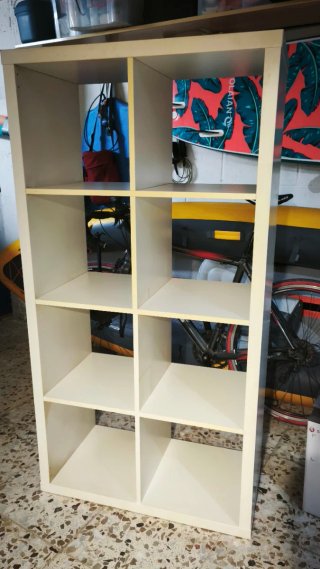 Estantería modular blanca 8 cubos