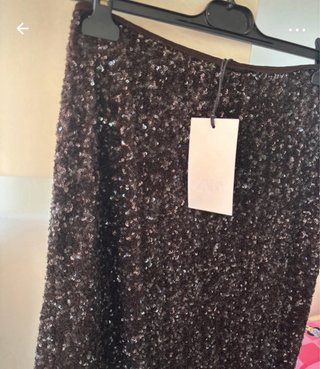 Gonna Zara paillettes asimmetrica