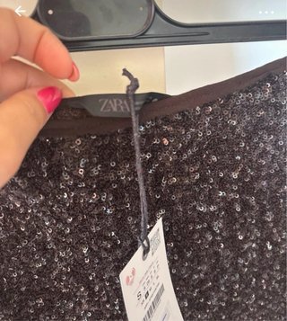Gonna Zara paillettes asimmetrica