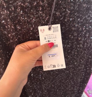 Gonna Zara paillettes asimmetrica