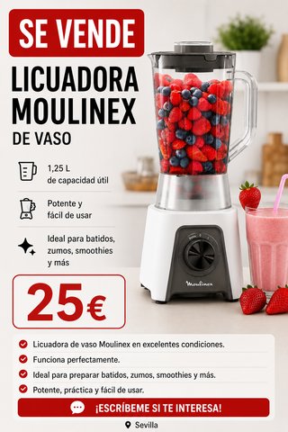 Licuadora Moulinex 1.25L