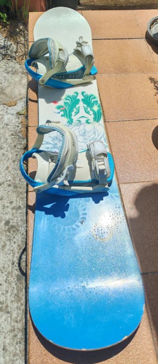 Tabla de Snowboard con Fijaciones